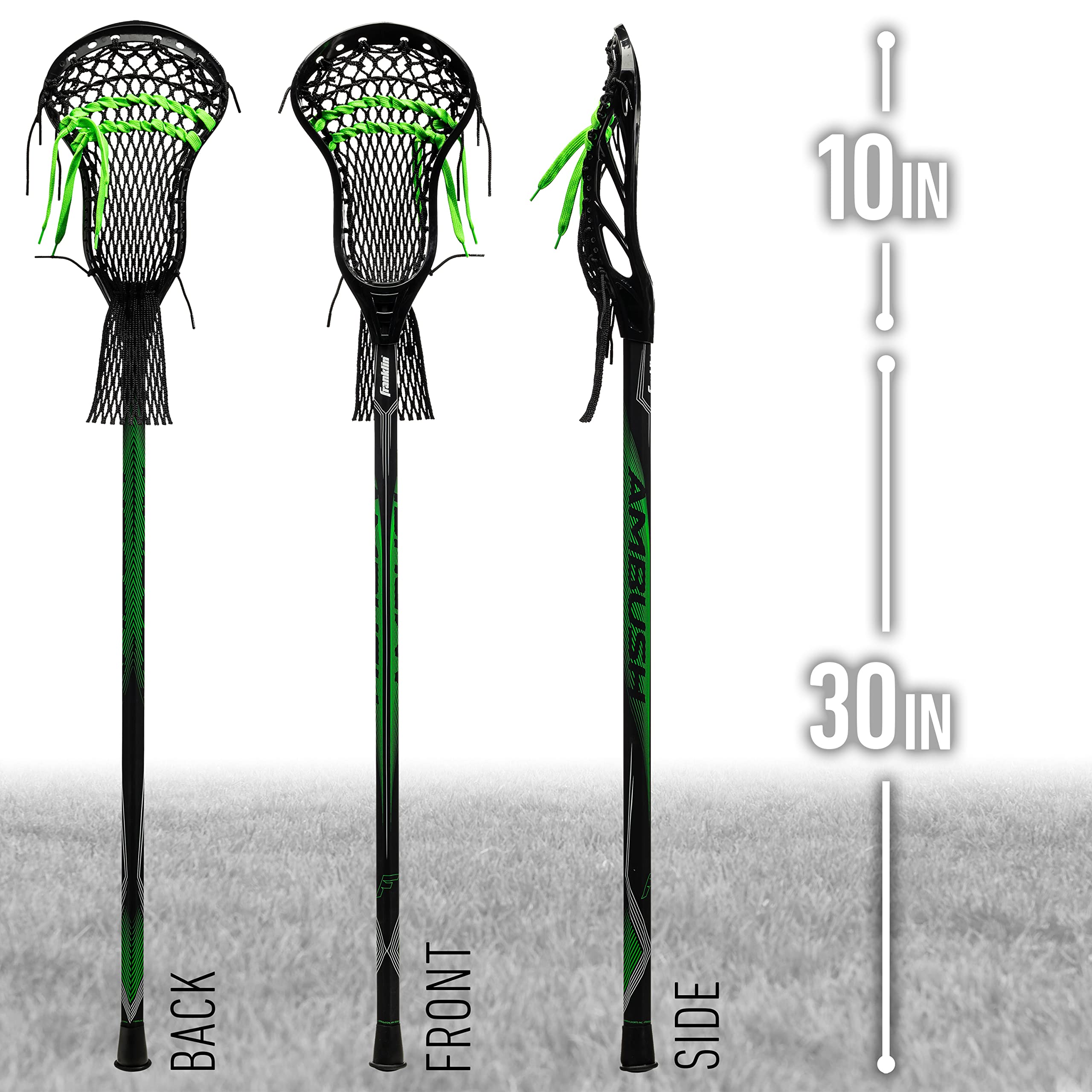Franklin Sports Ambush Aluminum Attack + Midfield Lacrosse Stick - 30"