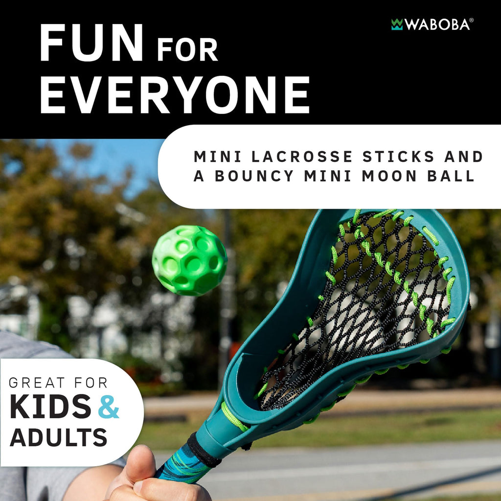 Waboba Mini Lacrosse Sticks, 17" Outdoor Practice Starter Set, Catch Game
