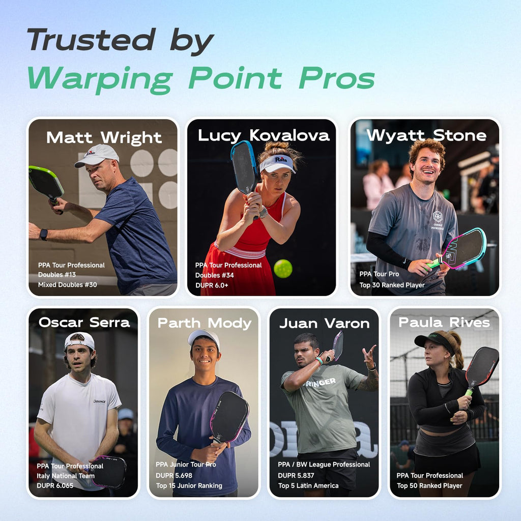 Warping Point Rhythm 16MM Pickleball Paddle, UPA-A Approved Carbon Fiber Paddle, Thermoformed Design with MaxCell Honeycomb Core, Design for Precision Control & Consistent Power