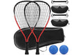 Seenelling Racquetball Racket Set of 2 with Goggles
