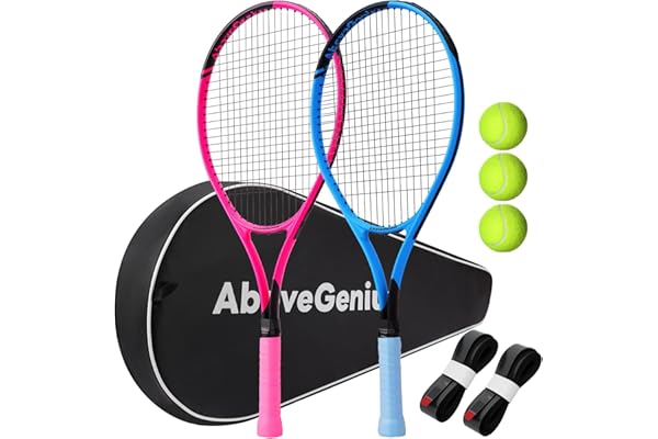 AboveGenius Neon Tennis Rackets, 2-Pack