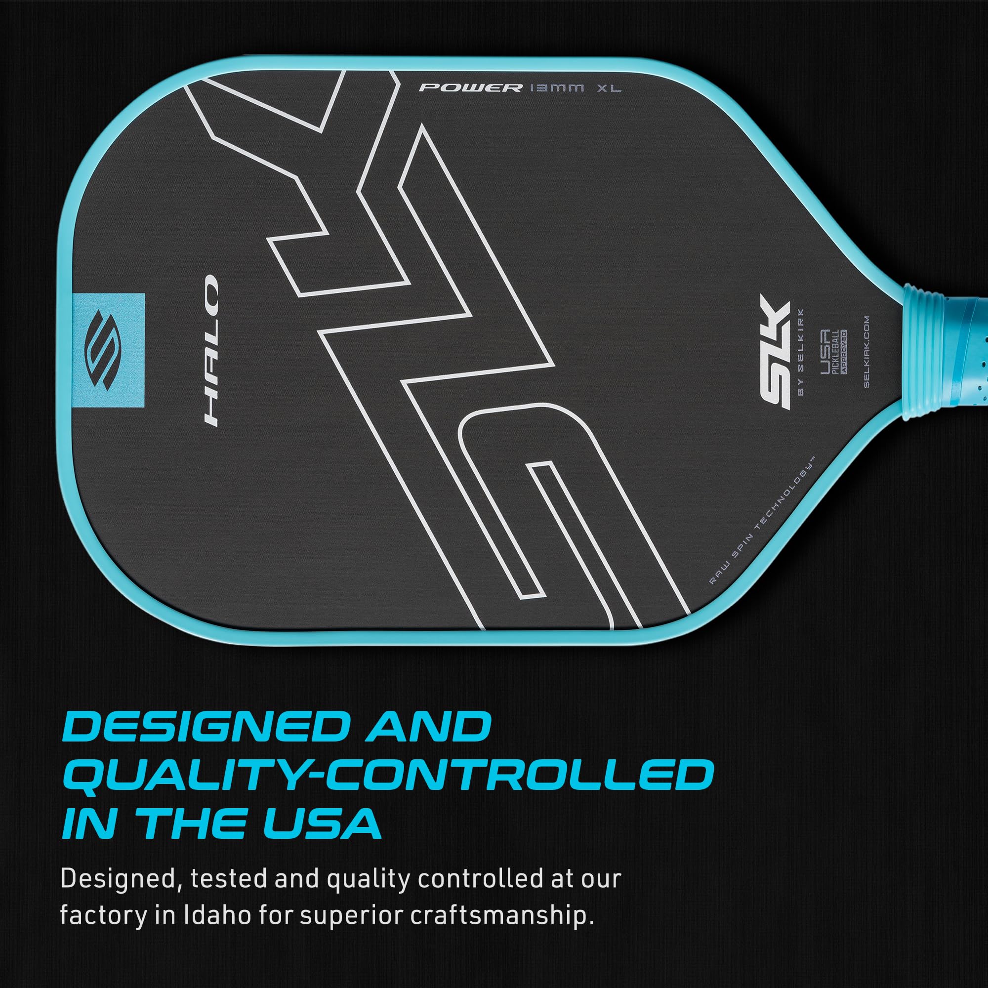 Selkirk Sport SLK Halo Power XL Pickleball Paddles | Carbon Fiber | Blue