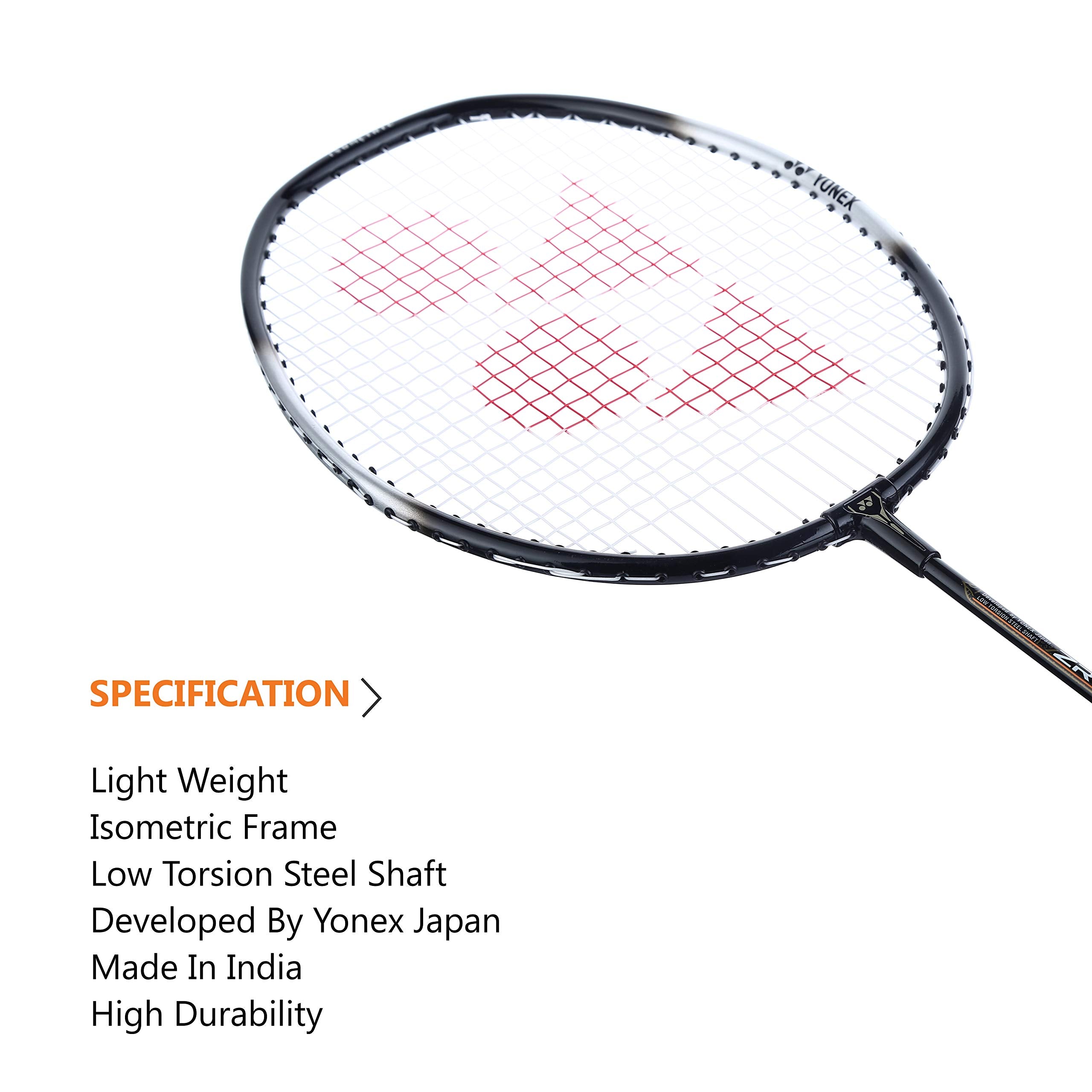 YONEX ZR 100 Light Aluminum Blend Badminton Racquet with Full Cover, Set of 2