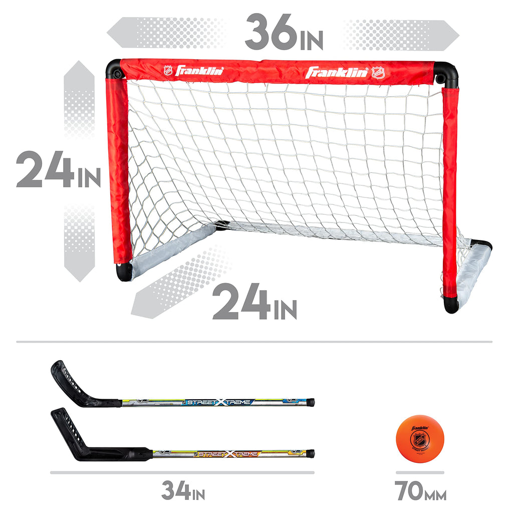 Franklin Sports NHL Goal and 2 Stick Set