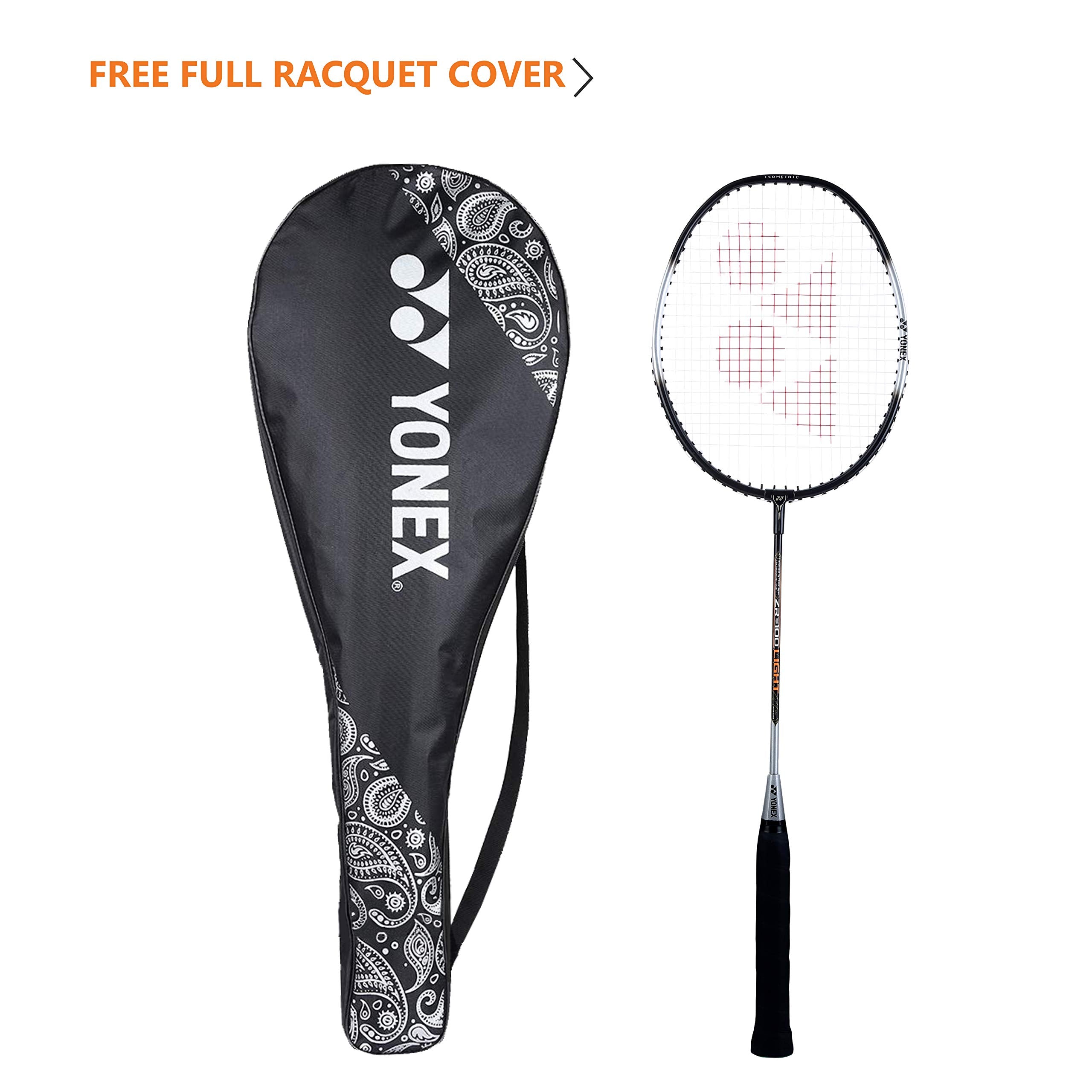 YONEX ZR 100 Light Aluminum Blend Badminton Racquet with Full Cover, Set of 2