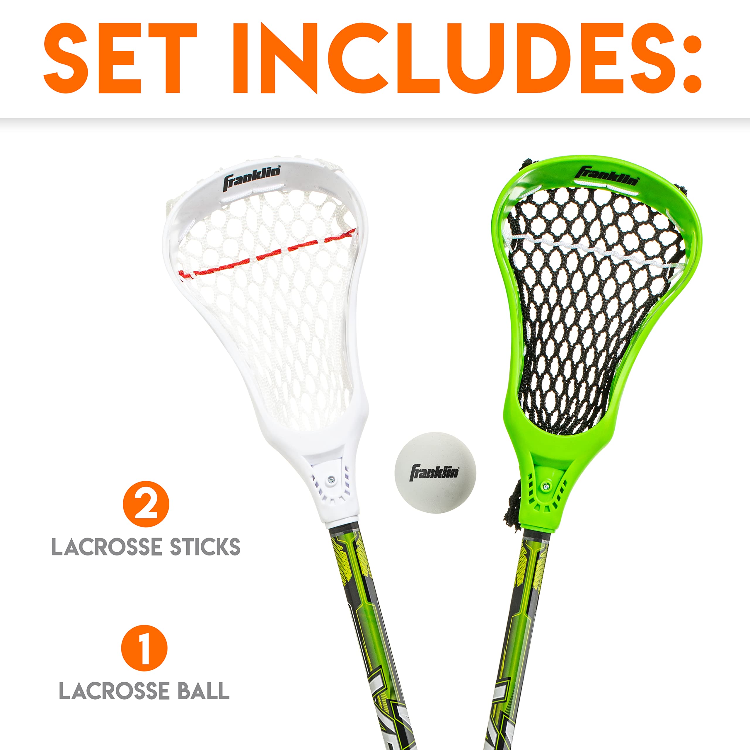 Franklin Sports Future Champs Youth Lacrosse Set - 32 In - Blue + Green