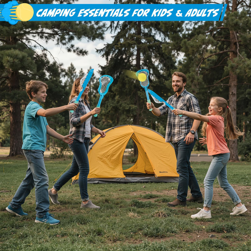 Foayex Adjustable Mini Lacrosse Sticks Set Kids Outdoor Toys Ages 3-8