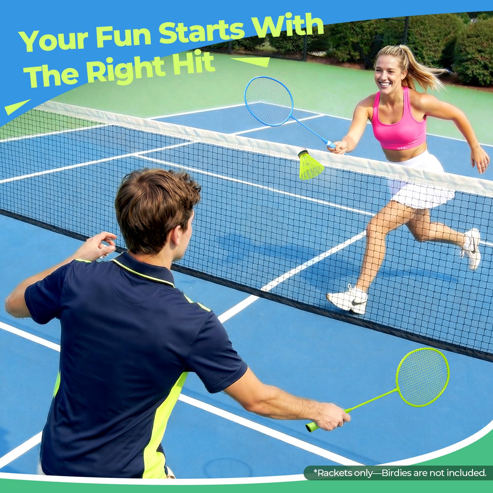 AboveGenius Lightweight Badminton Set, 2 Rackets