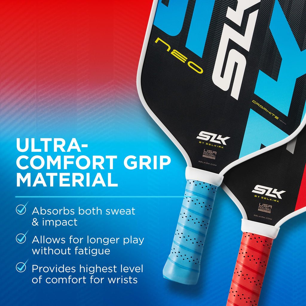 Selkirk Sport SLK Neo Paddle Set of 2 | Graphite Red Blue + Sling Bag