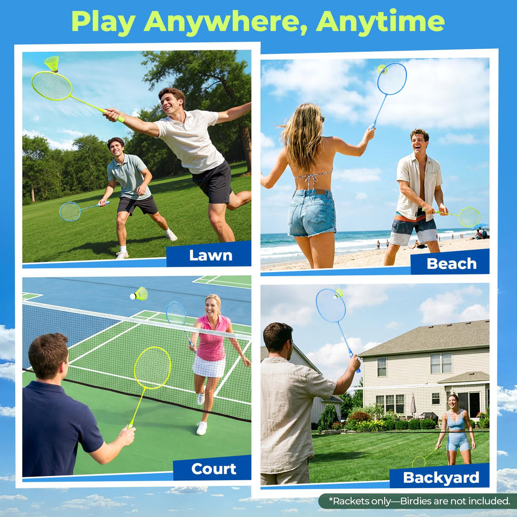 AboveGenius Lightweight Badminton Set, 2 Rackets