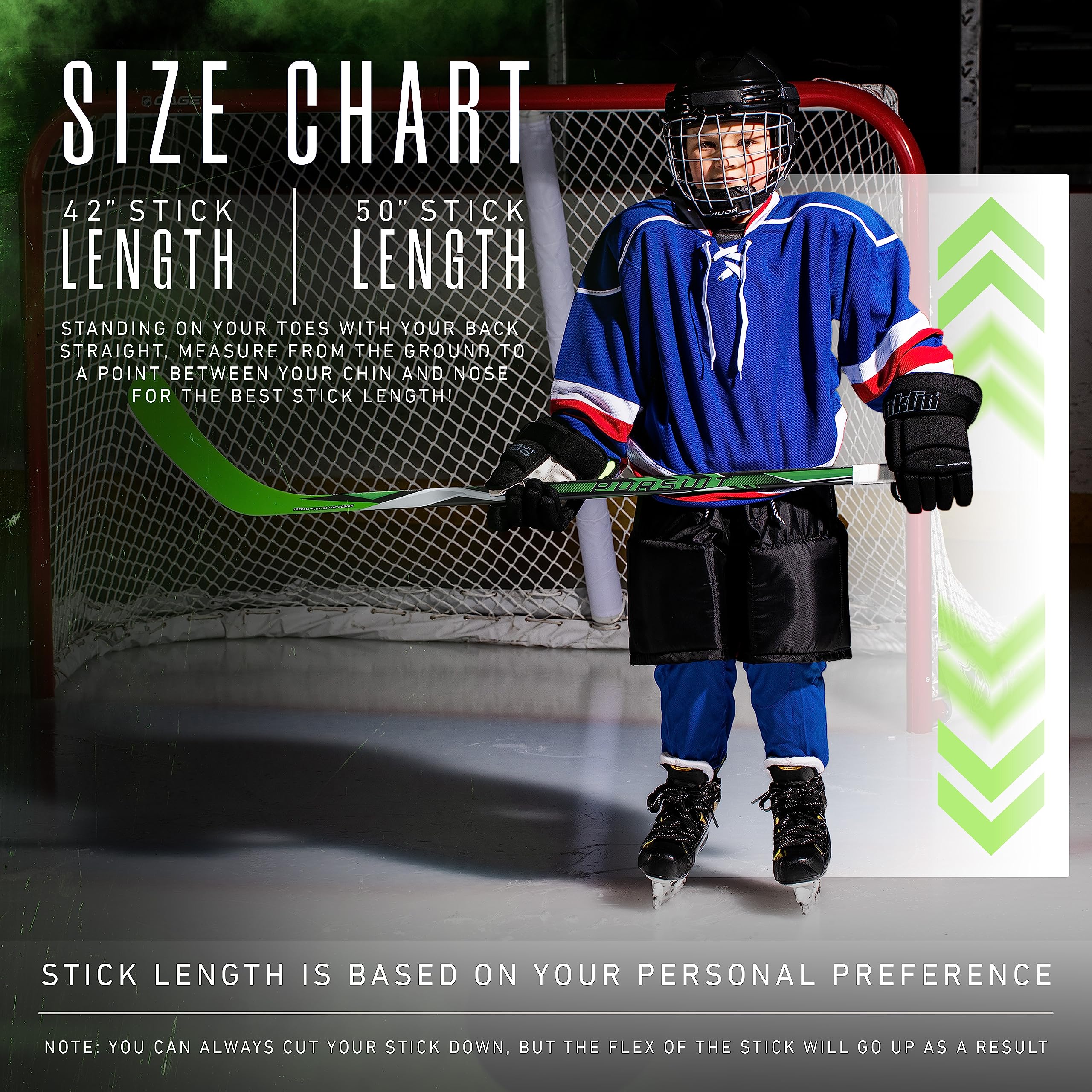Franklin Sports Pursuit Youth Ice Hockey Stick - 42" - Righty