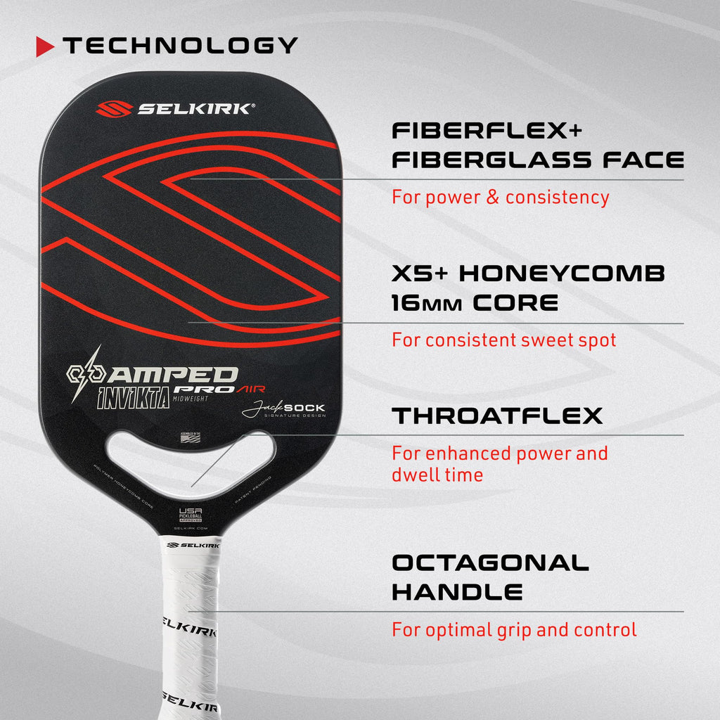 Selkirk Sport Amped Pro Air Pickleball Paddles | Invikta Jack Sock