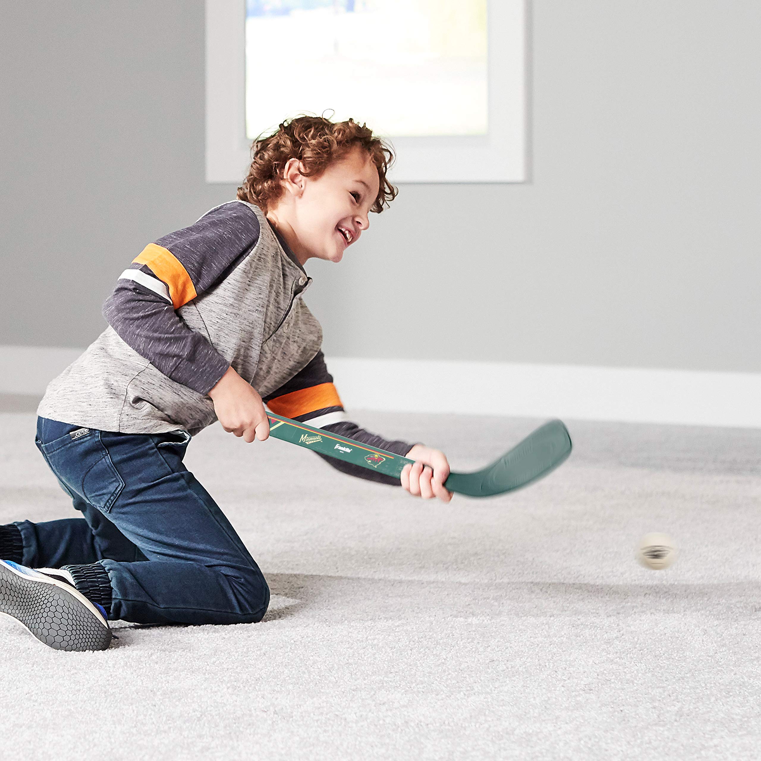 Franklin Sports NHL Minnesota Wild Mini Hockey 2 Piece Player Stick Set