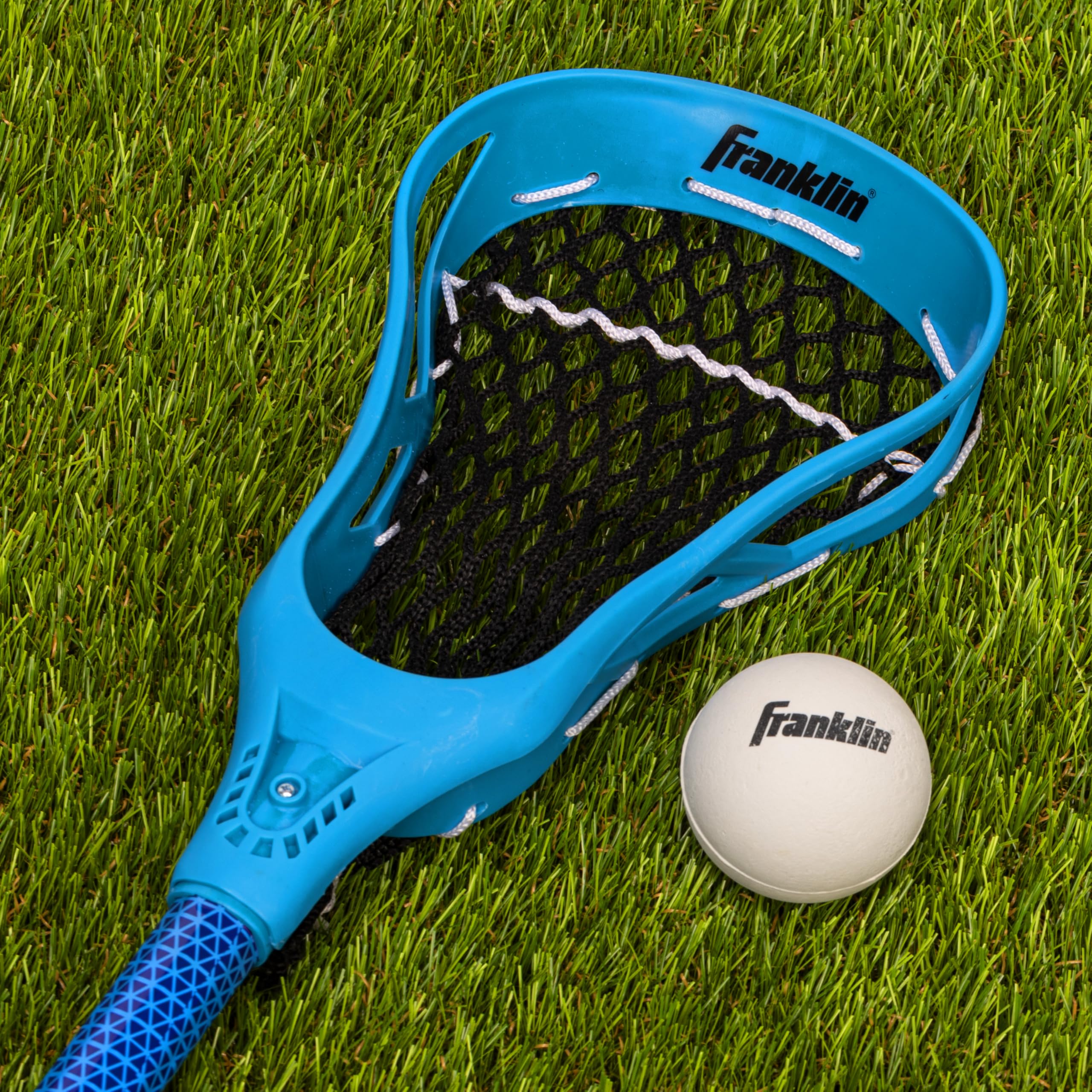 Franklin Sports Future Champs Youth Lacrosse Stick + Ball Set - Blue