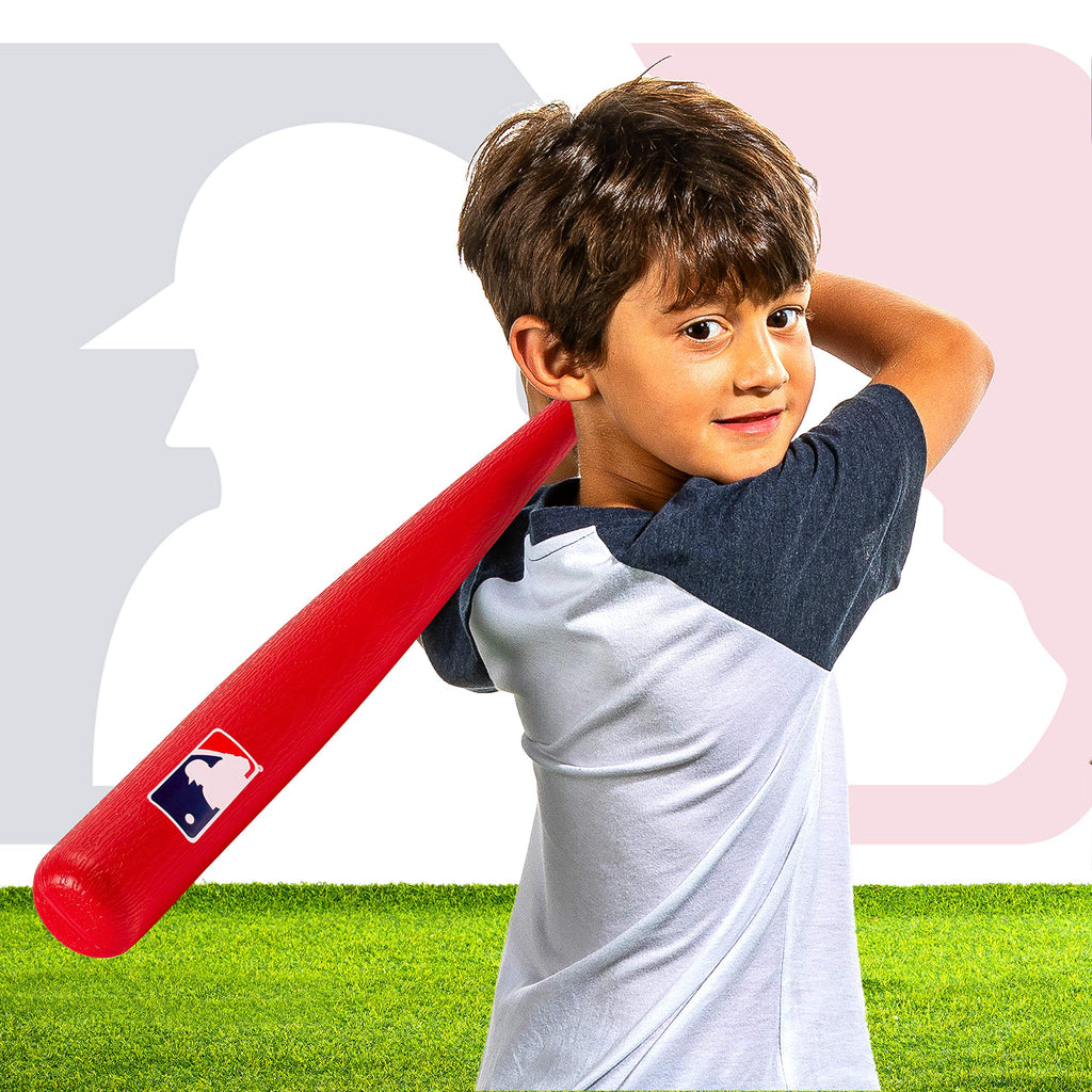 Franklin Sports MLB 30" Authentic Plastic Bat & Ball Set - Red