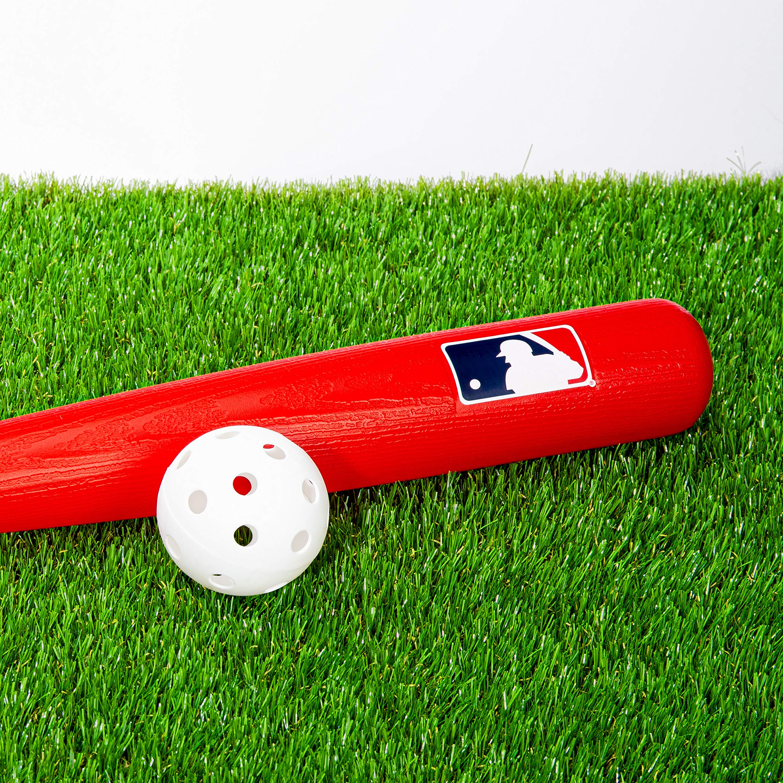 Franklin Sports MLB 30" Authentic Plastic Bat & Ball Set - Red