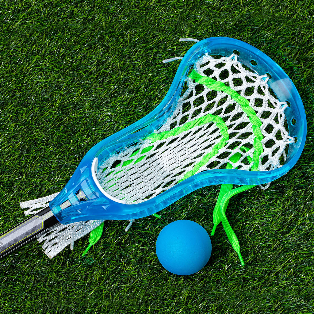 Franklin Sports Venom Youth Mini Lacrosse Stick + Ball Set - 34" - Blue