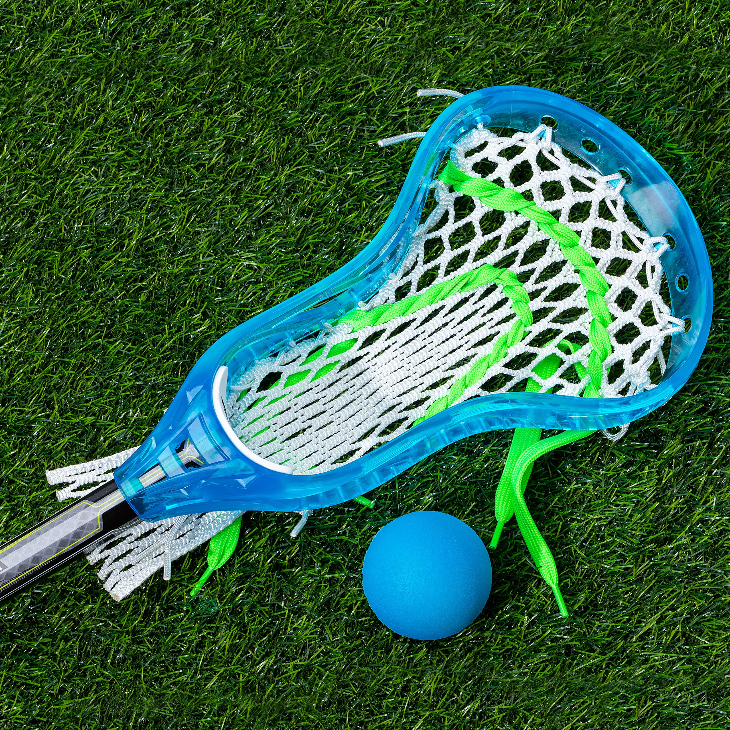 Franklin Sports Venom Youth Mini Lacrosse Stick + Ball Set - 34" - Blue